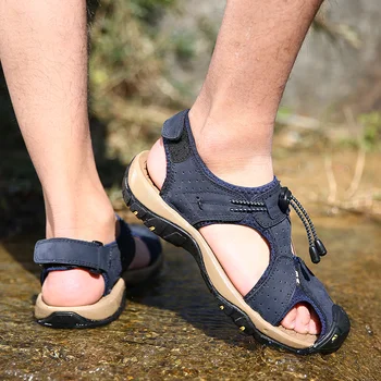 Previs site Daughter Portuguese Cumpara Băieții Italian De Incaltaminte Din Piele Omul sandale din piele  pantofi barbati mens sandale de vară mare în pantofi pentru bărbați papuci  de confort aluneca pe gladiator plajă albă italiană \